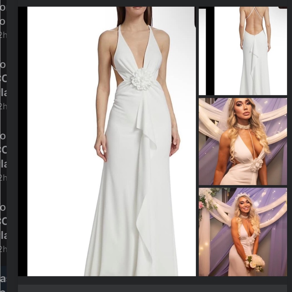 Rony Kobo floor length white dress size xsmall ( fits like a small )
